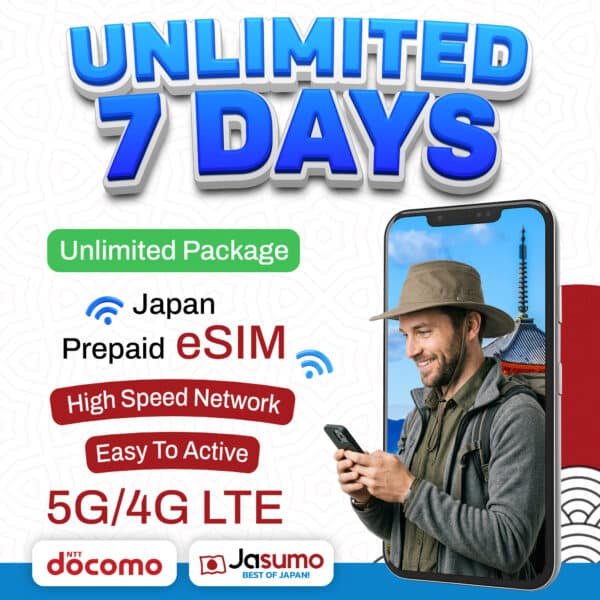Japan eSIM 7 Day Plan – Unlimited