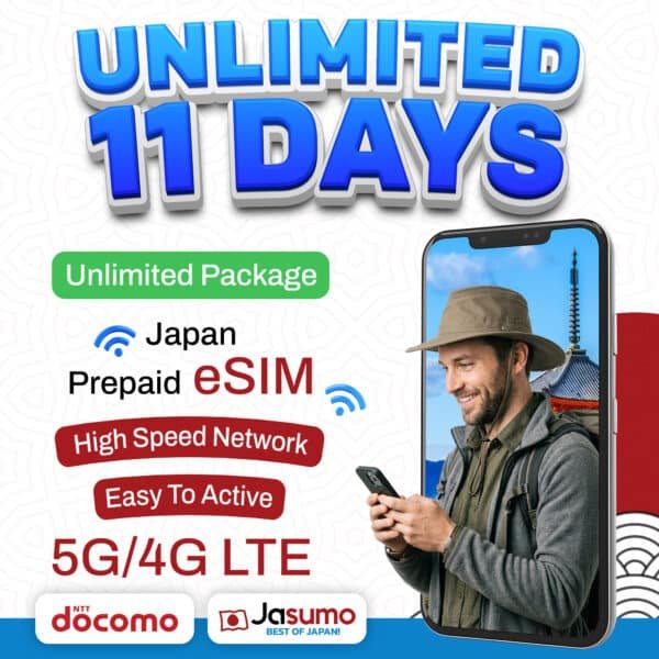 Japan eSIM 11 Day Plan – Unlimited