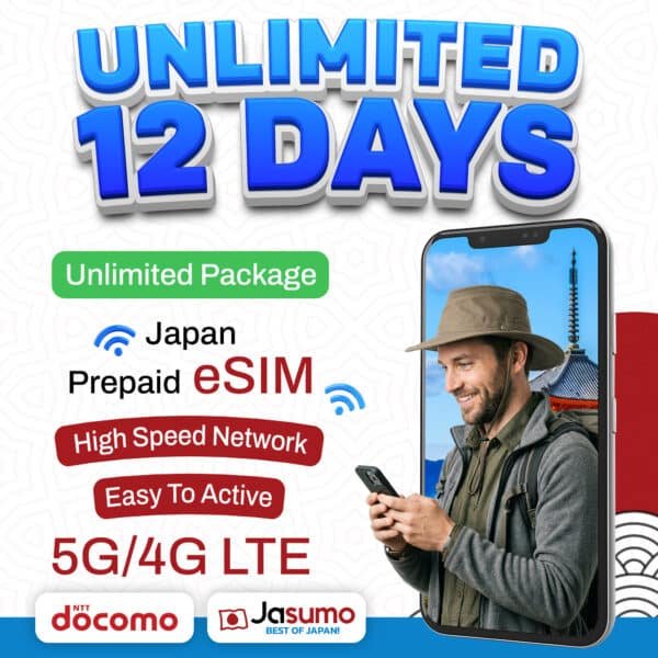 Japan eSIM 12 Day Plan – Unlimited