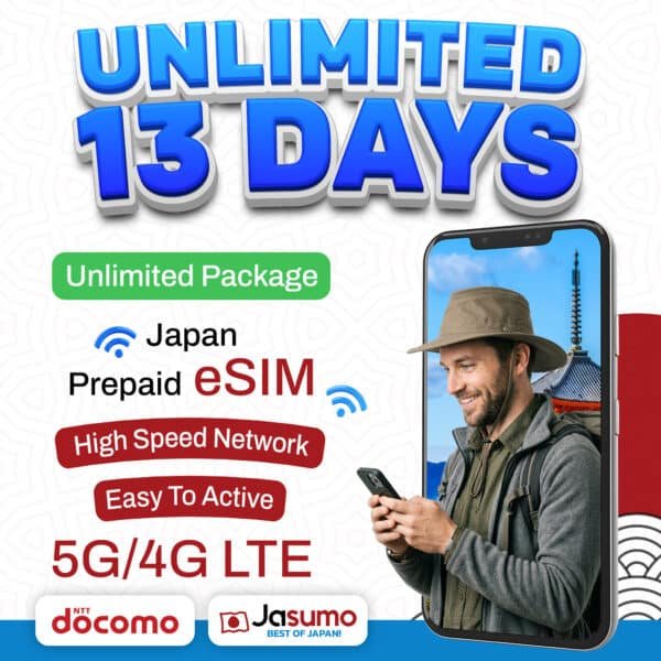 Japan eSIM 13 Day Plan – Unlimited