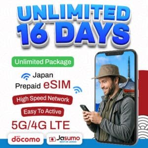Japan eSIM 16 Day Plan – Unlimited