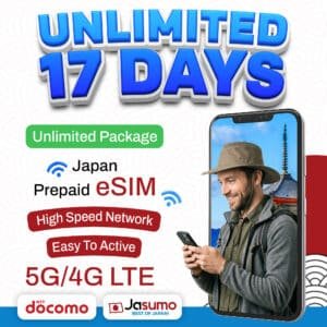 Japan eSIM 17 Day Plan – Unlimited