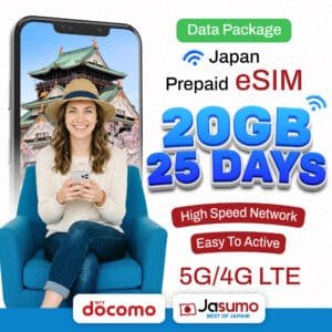 Japan eSIM 25 Day Plan – 20GB