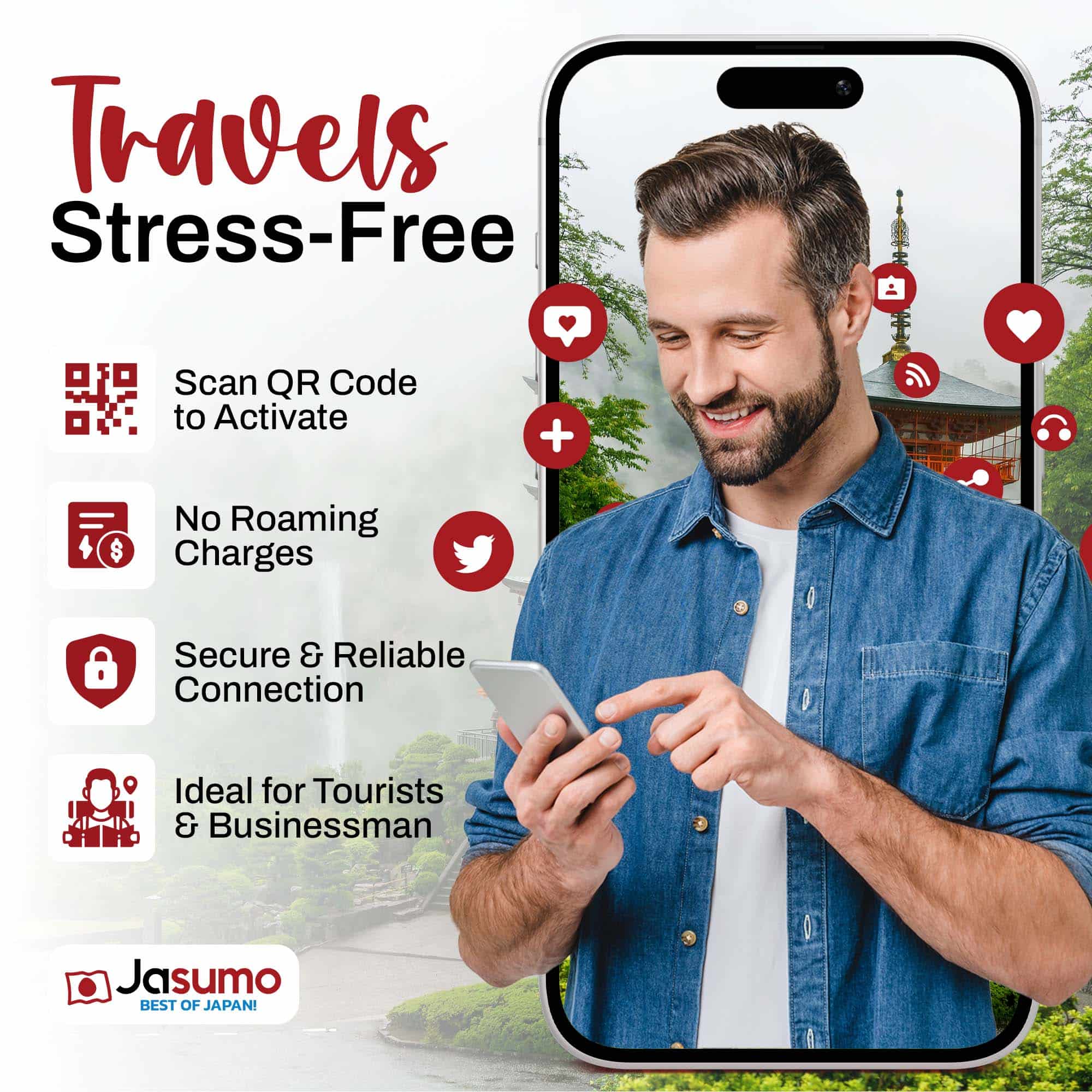 Japan eSIM 30 Day Plan – 1GB Per Day High-Speed, Unlimited Data (Docomo) - Image 2